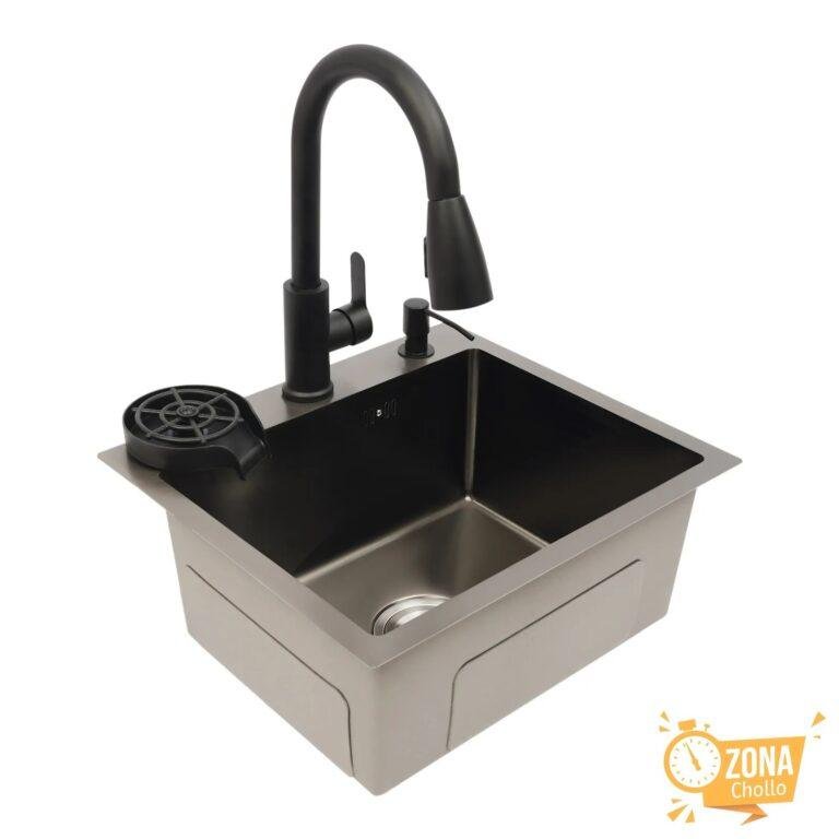 Fregadero de cocina multifuncional con grifo retráctil, dispensador… — 63,69 €