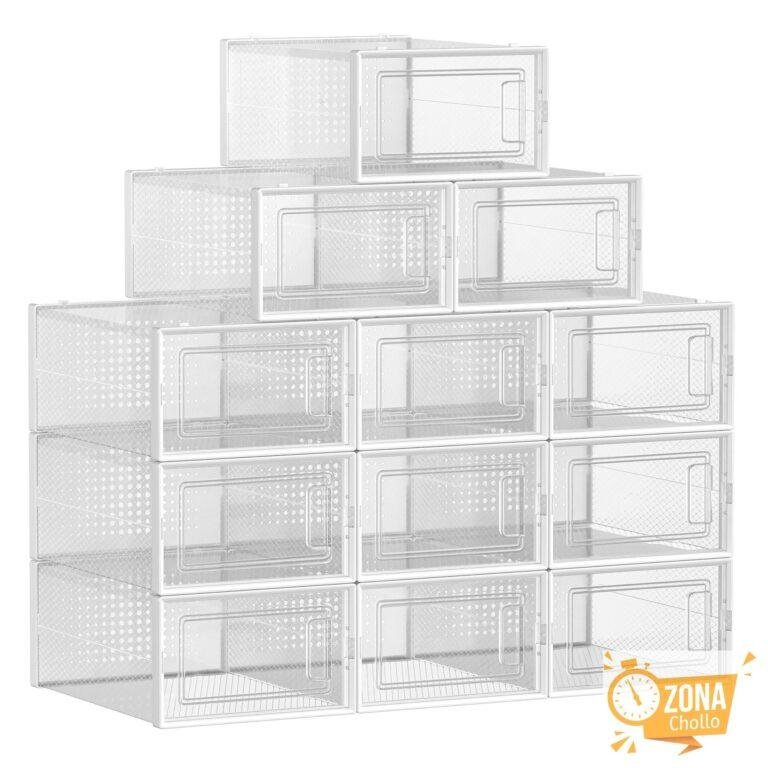 SONGMICS Cajas de Zapatos Plástico, Juego de 12 Organizadores de… — 21,99 €