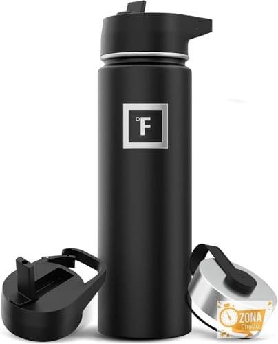 IRON °FLASK Botella Agua Acero Inoxidable con Pajita