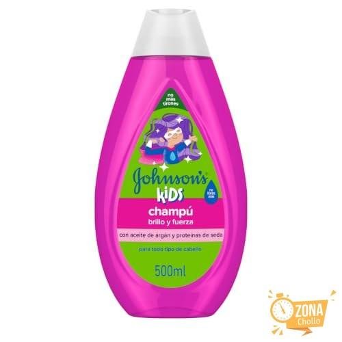 Johnson's Kids Champú Niños Brillo y Fuerza, limpia y potencia, 500