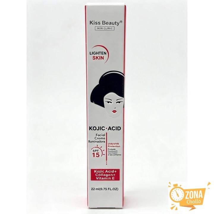 Kiss Beauty - Crema facial iluminadora con ácido kojico colágeno