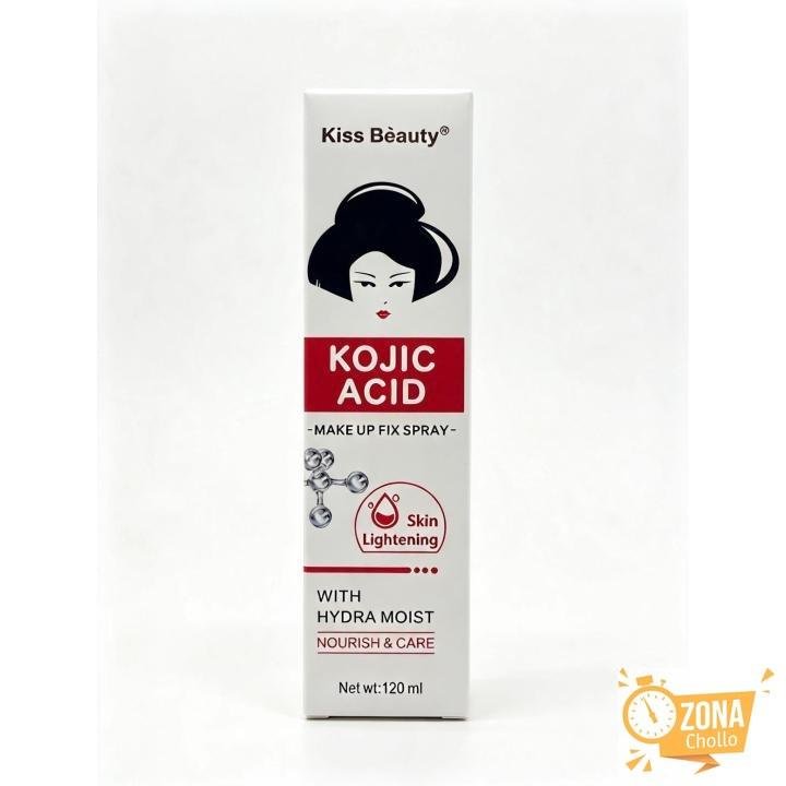 Kiss Beauty - Fijador facial spray 120 ml con ácido kojico unificador