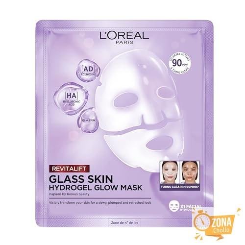 L'Oréal Paris Glass Skin Mascarilla de hidrogel para piel acolchada en Amazon