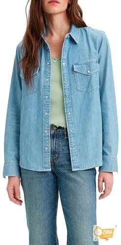 Levi's Iconic Western Camisa Mujer, Old 517 Blue, XXS