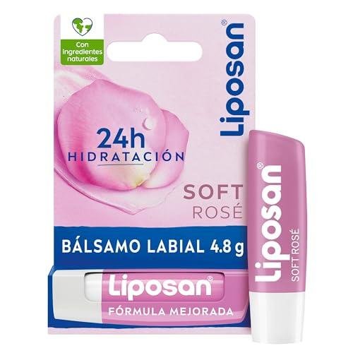 Liposan Soft Rosé (1 x 4,8 g), bálsamo labial rosa, cacao de labios