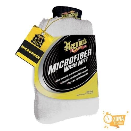 Meguiar's X3002EU Guante Lavado de Microfibra Blanco | X3002EU