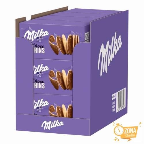 Milka Choco Finas Galletas con Chocolate Leche, Pack 12 x 126g