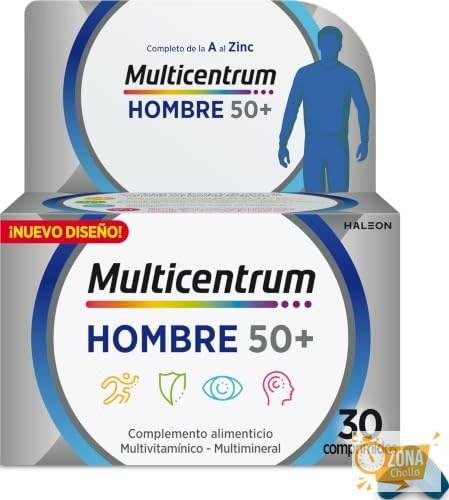 Multicentrum Hombre 50+, Multivitamínico Multimineral, 30 Comprimidos
