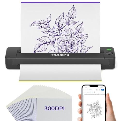 MUNBYN 2026 Nuevo Termocopiadora Tattoo 300DPI, Impresora Termica