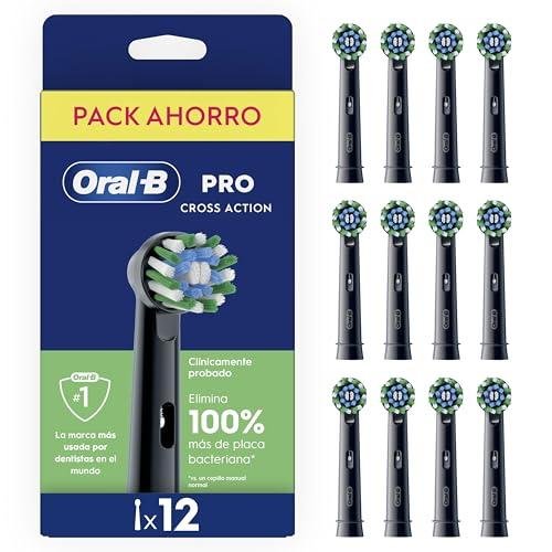 Oral B Pro CrossAction Cabezales de Recambio Originales, Negro, Pack