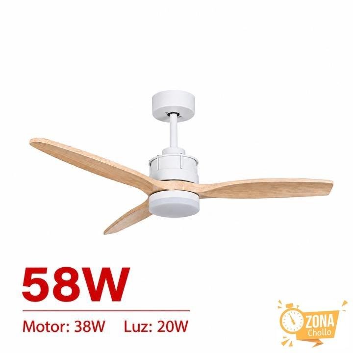 OstarkDom Ventilador de Techo Moderno con Luz LED Regulable, Motor DC