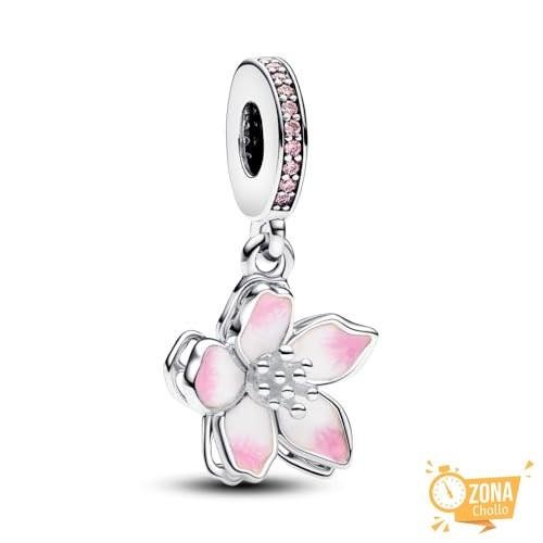 PANDORA Moments colgante charm de flor de cerezo en plata de primera