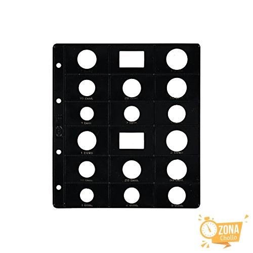 Pardo 75500 Funda Opaca para Album de Monedas Euro, Negro, Paquete