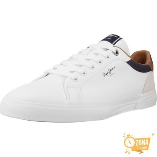 Pepe Jeans PMS30839 Zapatillas para Hombres, en Color Blanco