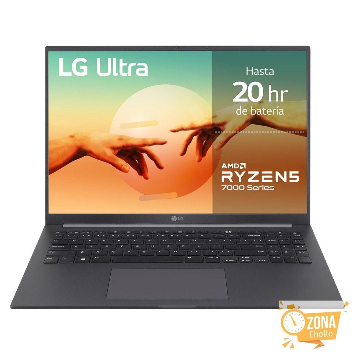 Portátil LG ULTRA 16U70R, Ryzen 5-7530U, 16GB, 512GB SSD, 16", W11