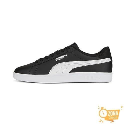 PUMA Smash 3.0 L, Zapatillas Unisex adulto, Black White, 48 EU