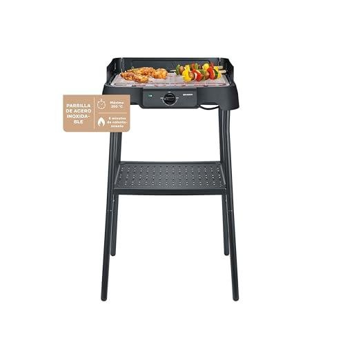Severin Barbacoa Eléctrica de Pie, Acero Inox, 2000W | 250°C máx