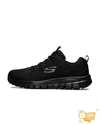Skechers Graceful Get Connected Regular, Zapatillas Mujer, Black Mesh