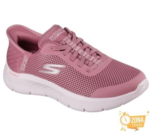 Skechers Mujer Go Walk Flex Grand Entry Slip In ENTRENADOR, Rose