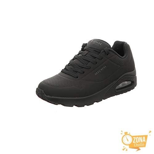 Skechers Uno Stand On Air, Zapatillas Hombre, Black Durabuck Trim, 45
