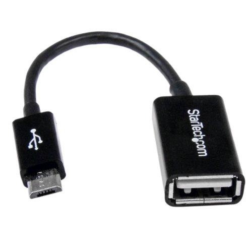 StarTech Cable OTG Micro USB a USB A 12cm Macho a Hembra Negro