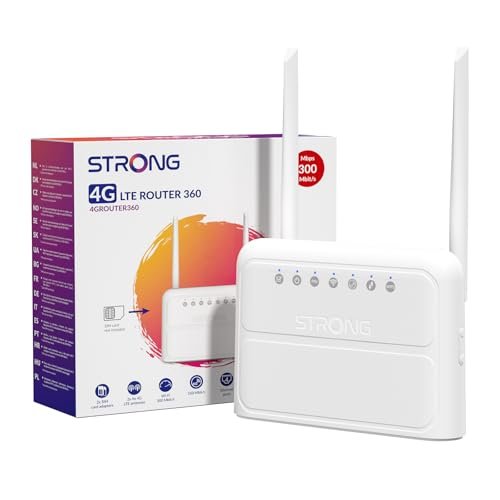 STRONG Router WiFi N300 Mbps 4G con SIM, Red 4G Cat4 LTE, Antenas