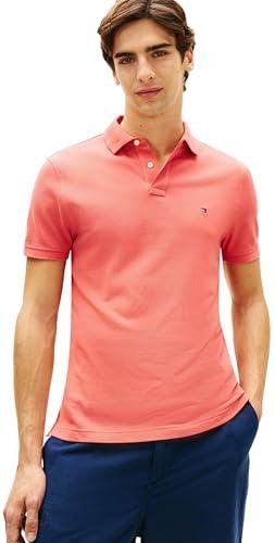 Tommy Hilfiger Polo de Manga Corta Hombre 1985 Regular Fit, Rojo
