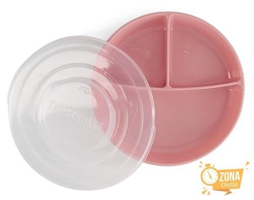 Twistshake Plato Dividido con tapa PP y fondo de silicona