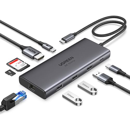 UGREEN Revodok Pro 109 Hub USB C 10Gbps 9 en 1 Docking Station